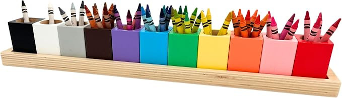 Montessori Crayon Holder for Kids - Craft Supply Organizer - Classroom Storage Caddy Case - Perfe... | Amazon (US)