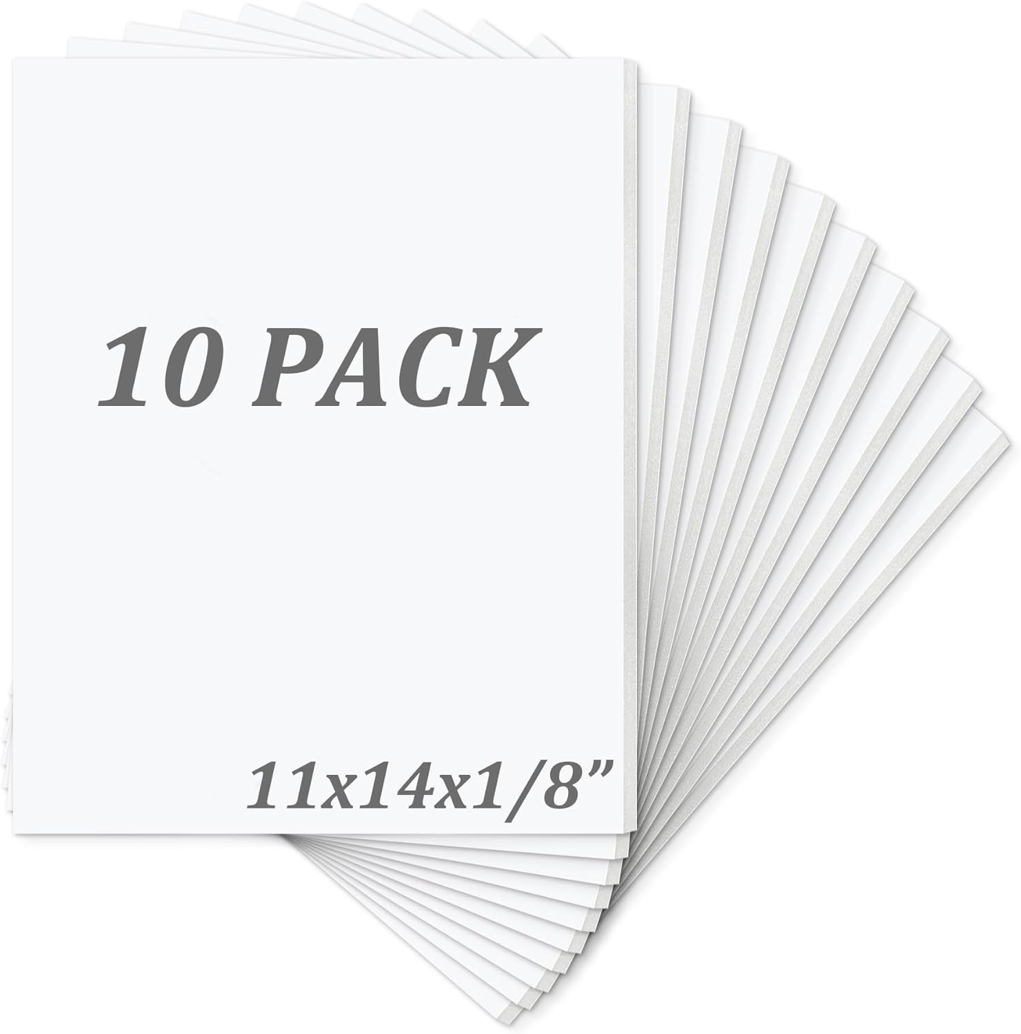 Mat Board Center, Pack of 10 Acid-Free Foam Boards, 11x14 inch White Foam Boards, 1/8" Thick | Amazon (US)