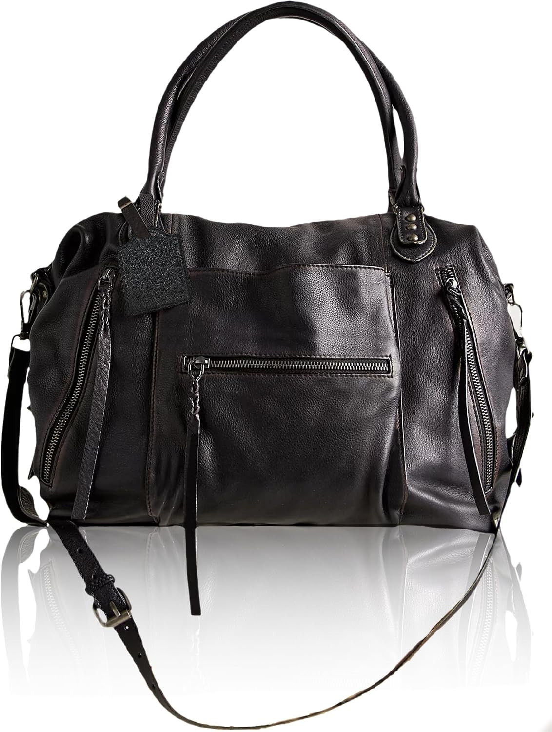 Women's Large Tote Bag City Tote Bag Purse with Zipper Women Vegan Leather Hobo Handbags with Adjustable Strap | Amazon (US)
