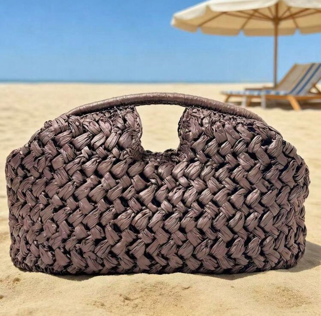 Shein New in
Natural Fiber Clutch, Handwoven Raffia Summer Beach Bag.