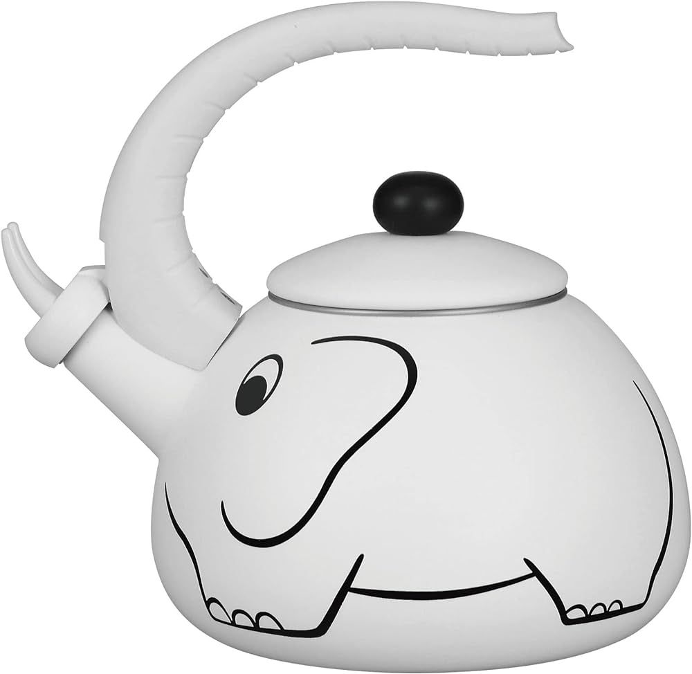 Whistling Tea Kettle for Stove Top Enamel on Steel Teakettle, Supreme Housewares White Elephant D... | Amazon (US)