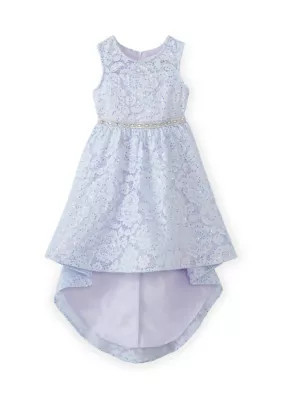 Rare Editions Girls 4-6 Glitter Lace Hi Low Dress | Belk