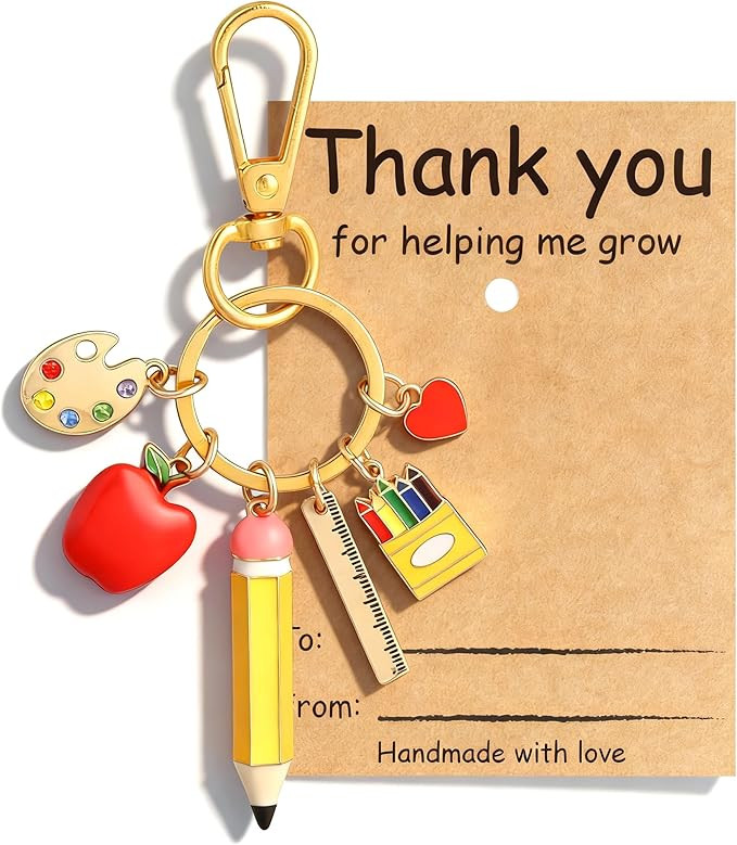 6Pcs Teacher Appreciation Gifts Keychain in Bulk - Thank You for Helping Me Grow Keychain Teacher... | Amazon (US)
