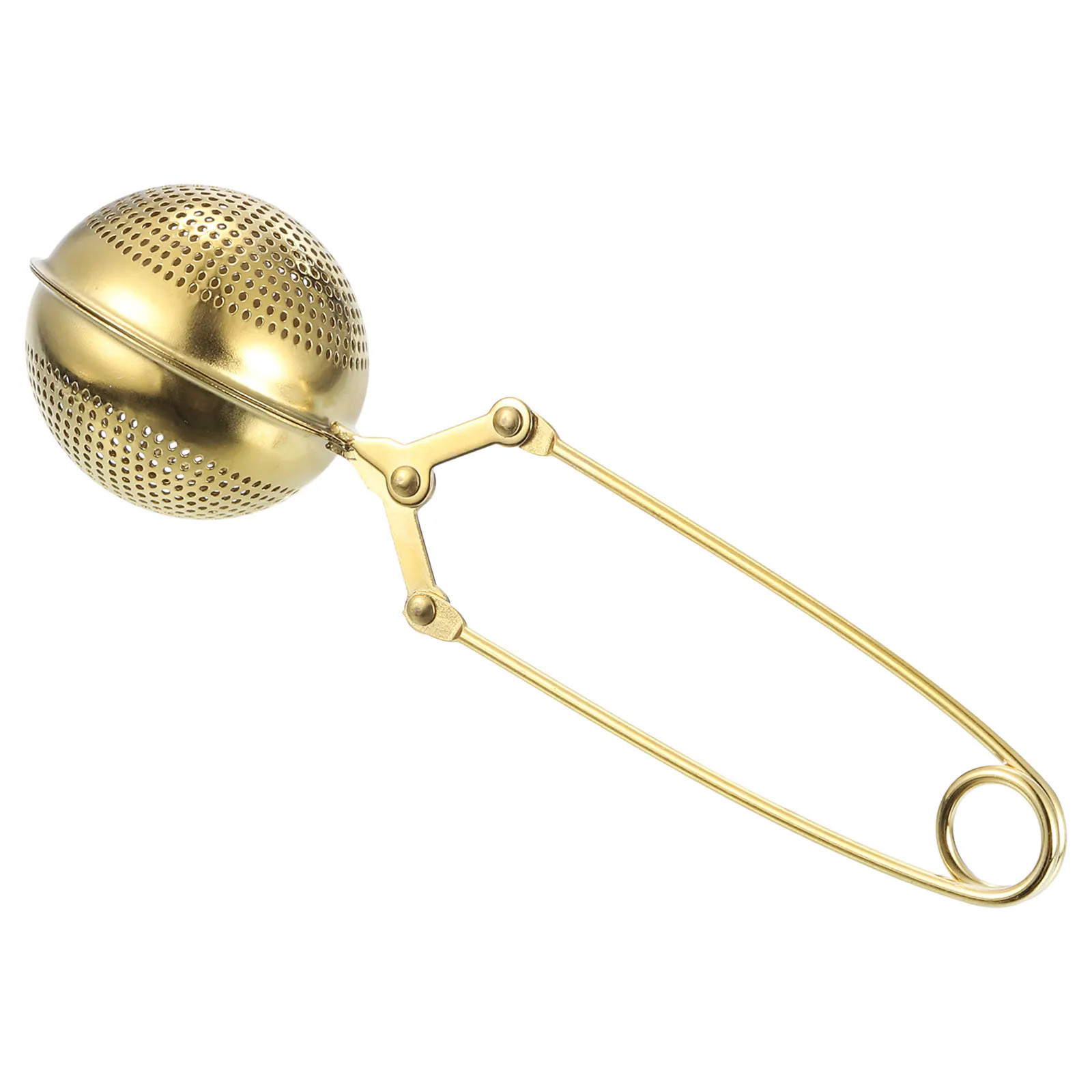 Unique Bargains Ball Snap Tea Ball Infuser with Handle Loose Tea Steeper Stainless Steel Tea Strainer for Brew Loose Leaf Tea Gold one_size | Lowe's