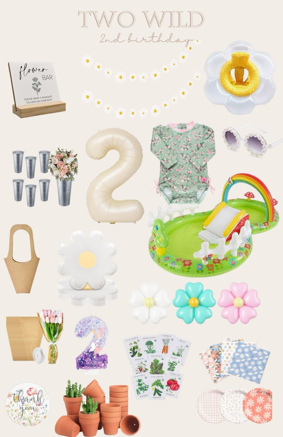 Flower theme birthday 
Flower balloons 
Beige number balloon 
Flower bar 
Flower float
Garden toddler pool 
Garden party 
Amazon finds 


#LTKSwim #LTKParties #LTKKids