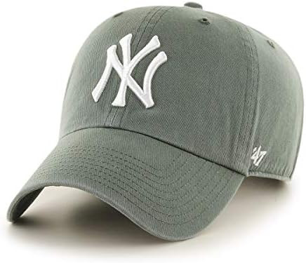 47 Brand MLB Moss Green Primary Logo Clean Up Adjustable Strap Baseball Cap Hat, Adult One Size F... | Amazon (US)