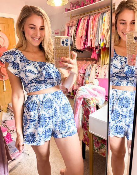Shein try on haul! Greece vacation. Greece trip. Vacation style. Shein finds. Summer style. Blue and white two peice matching set. Ruffle one shoulder top.

#LTKunder50 #LTKtravel #LTKstyletip