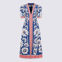 Farm Rio Floral Print Dress — Navy | Italist Inc.