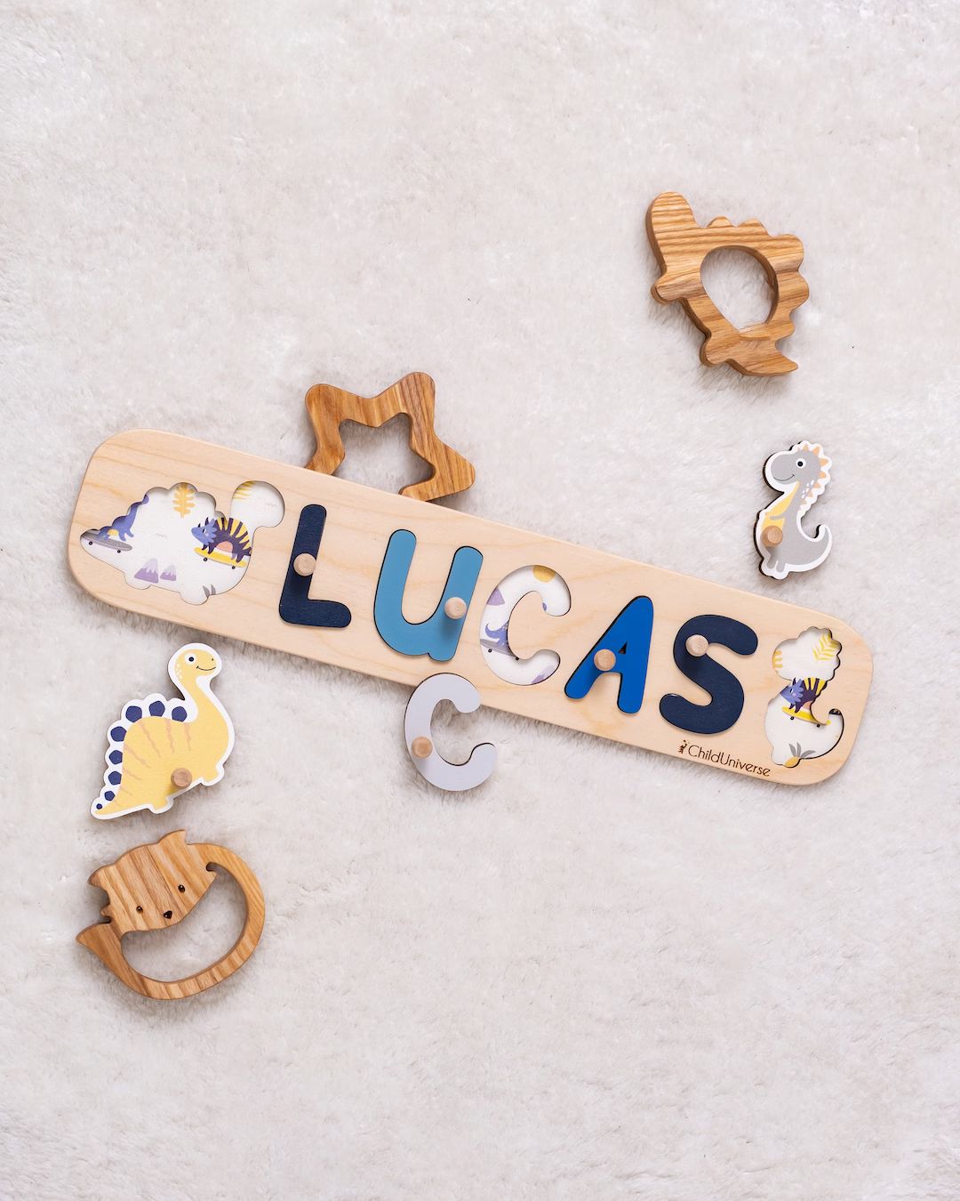 Baby Boy Name Puzzle Personalized Gift for Baby Dinosaur - Etsy | Etsy (US)