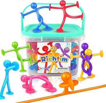 Suction Cup Fidget Sensory Toys: 48 Pack Suction Cup People Toys Stress Relief Toy for Autism Aut... | Amazon (US)