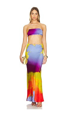 Mirae Leo Maxi Skirt Set in Multi from Revolve.com | Revolve Clothing (Global)