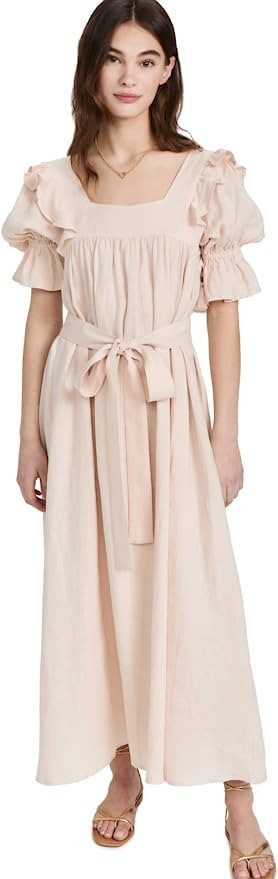 SPELL Women's Mae Linen Gown | Amazon (US)