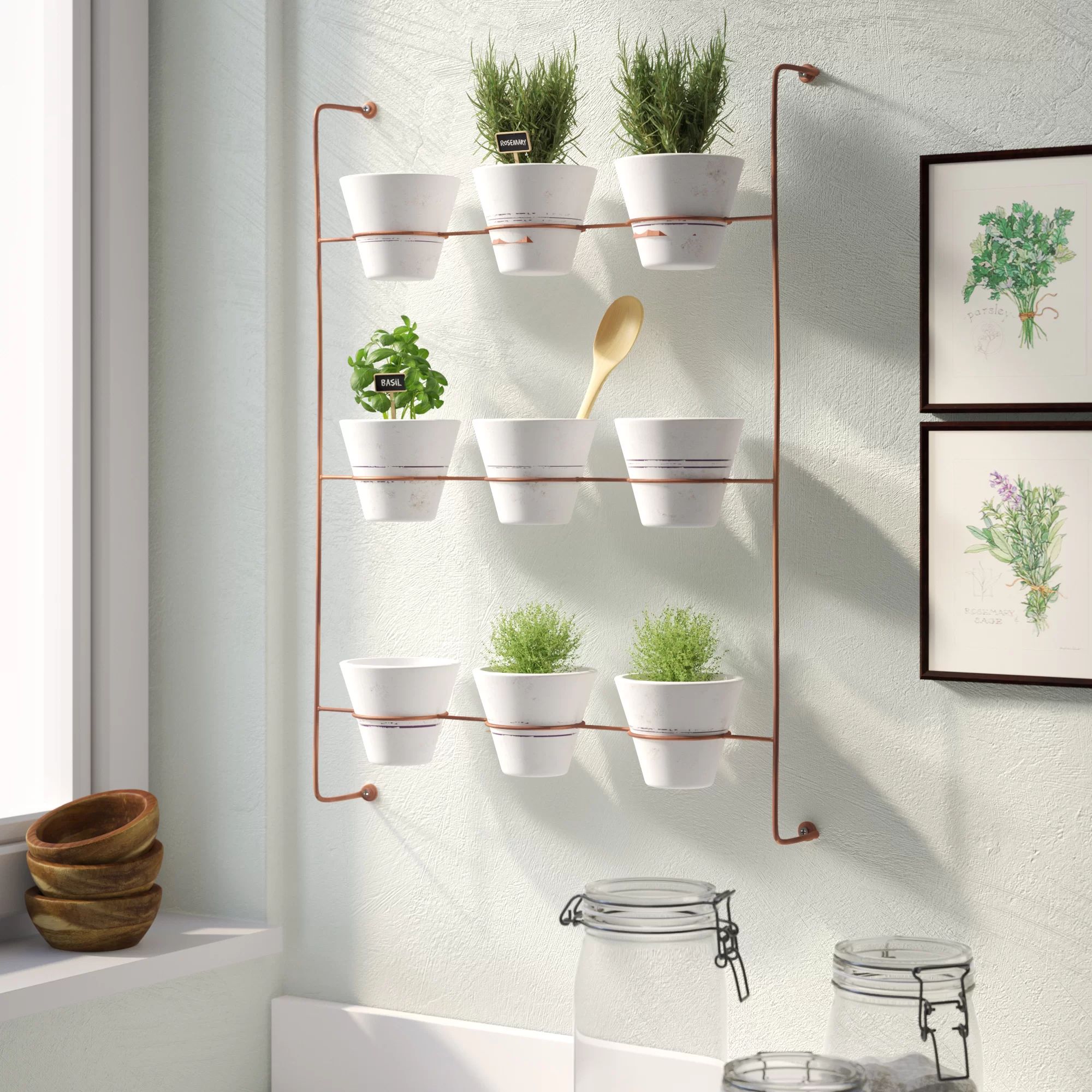 Lambertville 9-Piece Wash Clay Wall Planter (Set of 9)See More by Mercer41Rated 3.85 out of 5 sta... | Wayfair North America