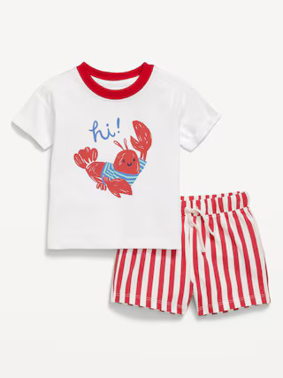 Short-Sleeve Graphic T-Shirt and Shorts Set for Baby | Old Navy (US)