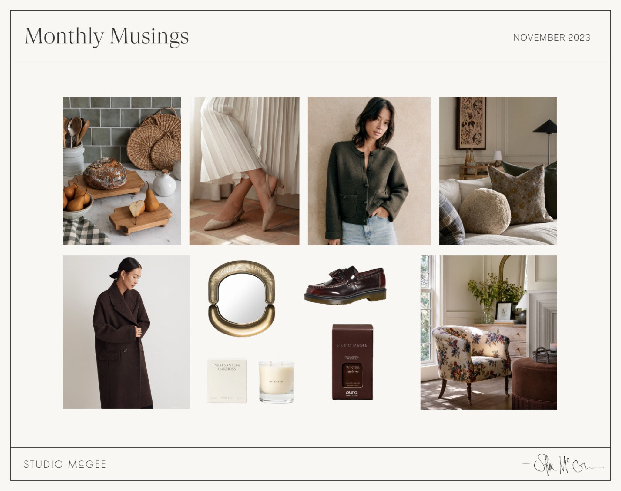 Monthly Musings I November 
A collection of things that inspired me this month - xo Shea 