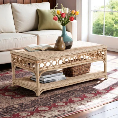 Comesanas Coffee Table in Natural Rattan | Wayfair North America