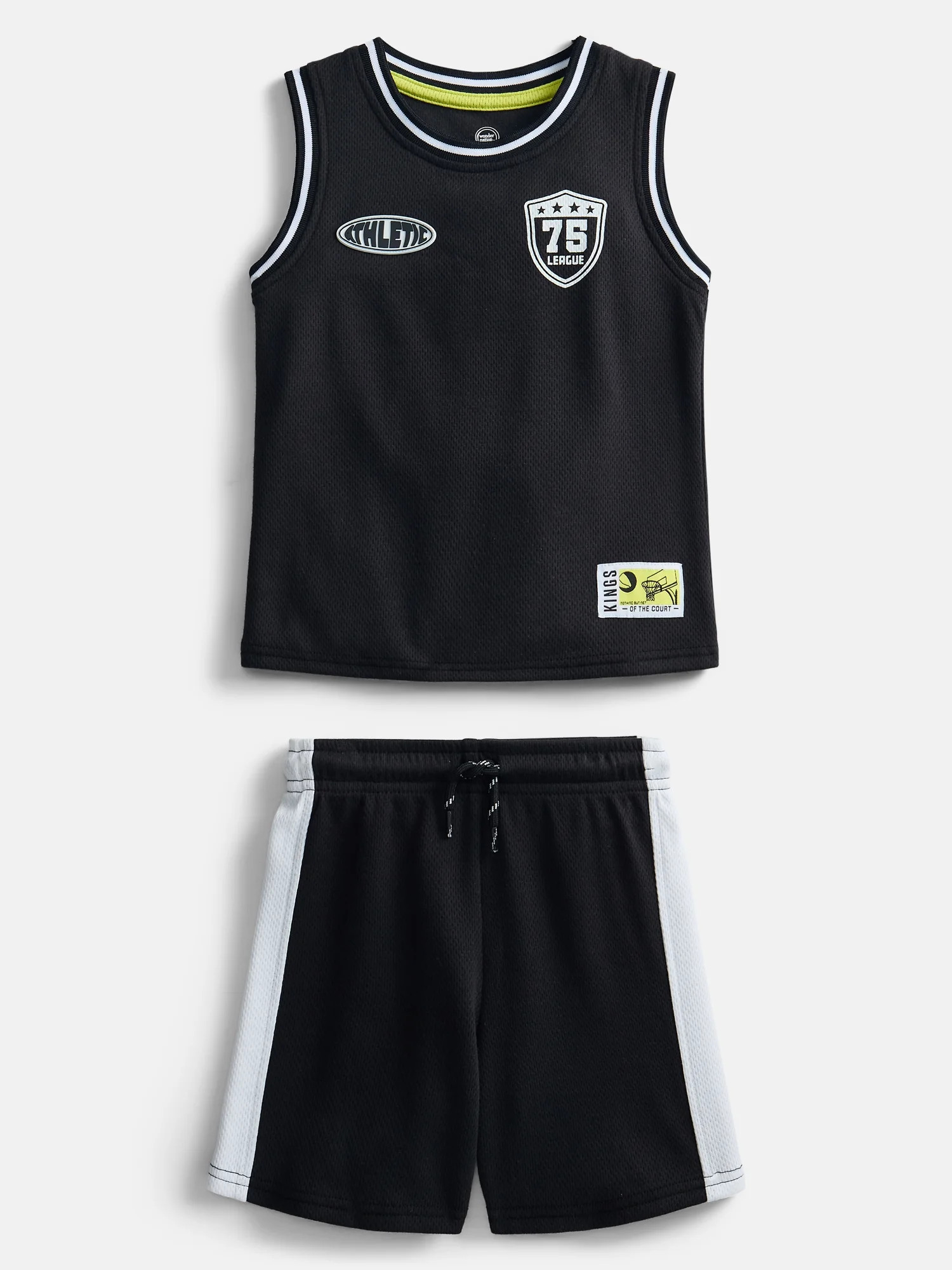 Wonder Nation Toddler Boys Sleeveless Basketball Jersey and Shorts Set, 2-Piece, Sizes 12M-5T | Walmart (US)