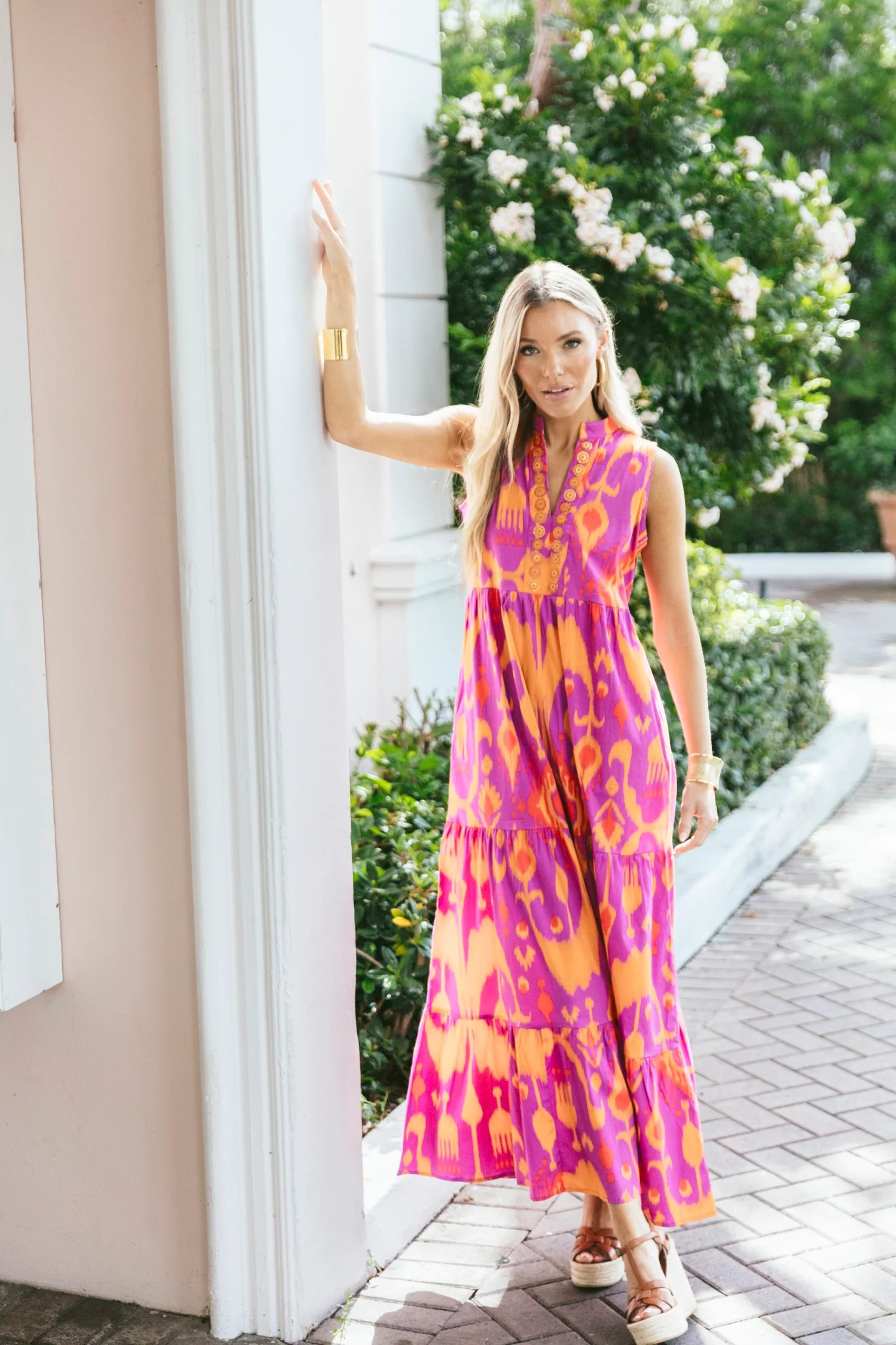 Sheridan French I Spring 2024 I Tessa Dress in Sunset Ikat | Sheridan French