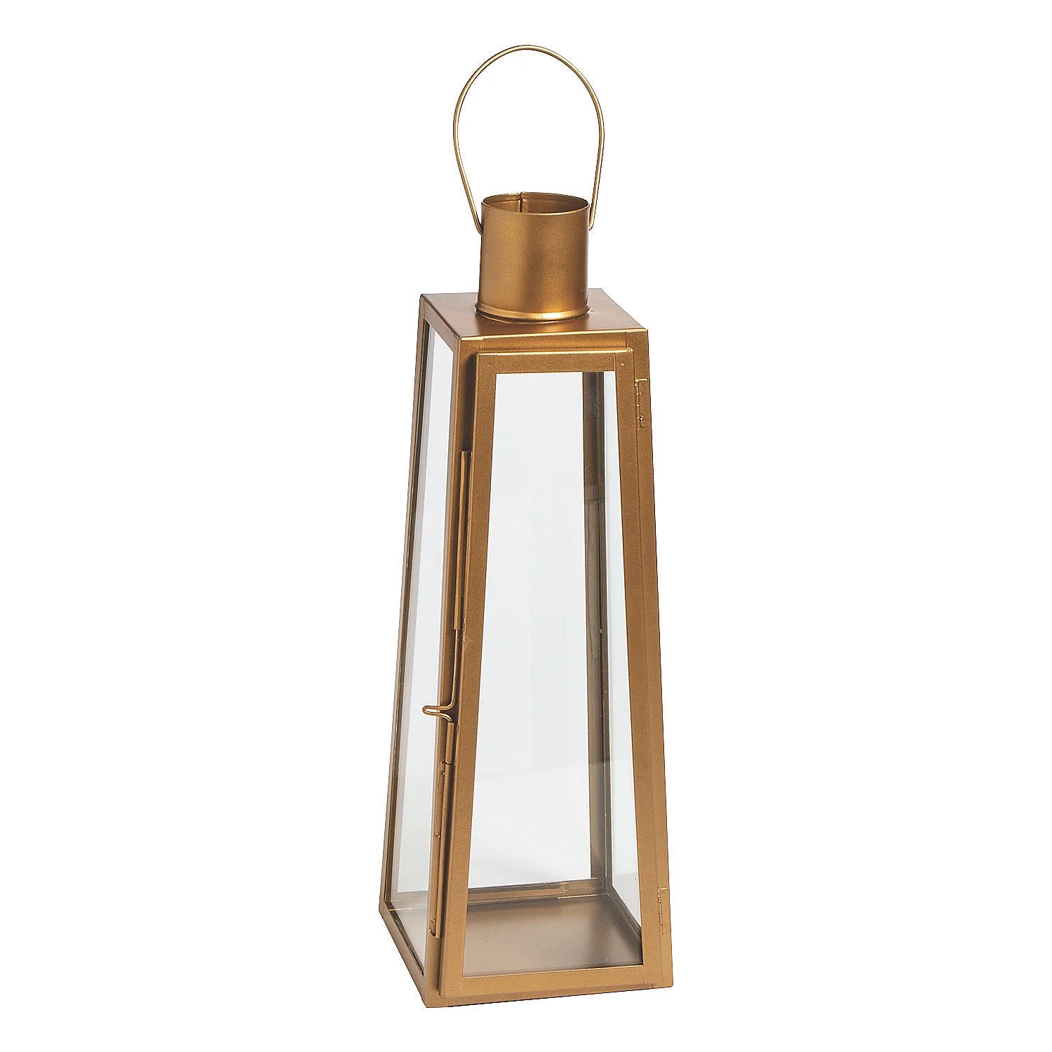 Large Metallic Gold Metal Lantern - Home Decor - 1 Piece - Walmart.com | Walmart (US)