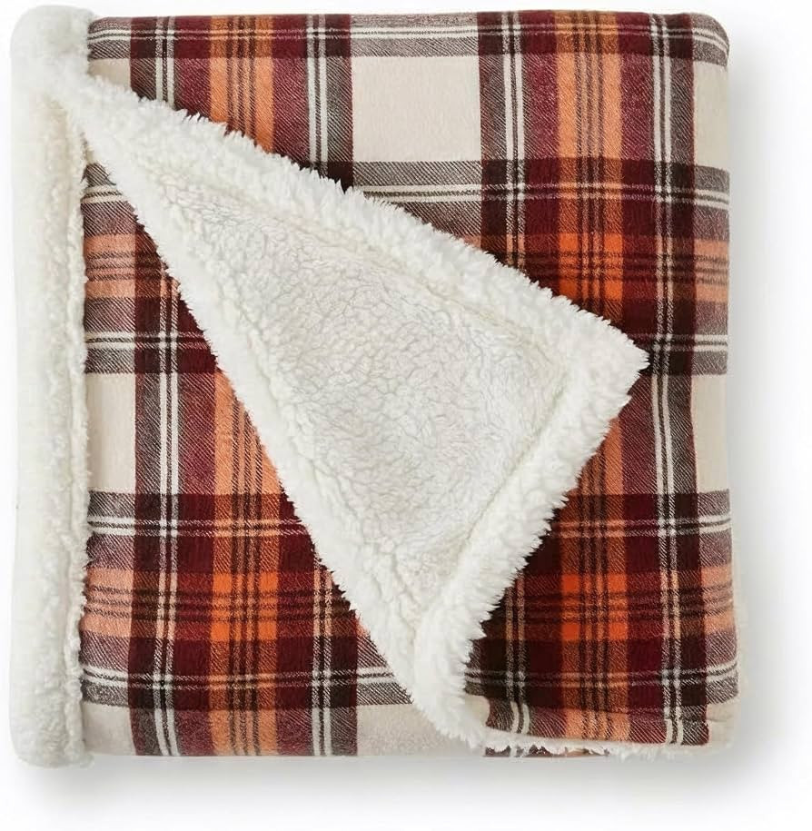 Eddie Bauer - Sherpa Throw Blanket for Couch 50x60 \u2013 Ultra Soft Reversible Fleece & Plush Sh... | Amazon (US)