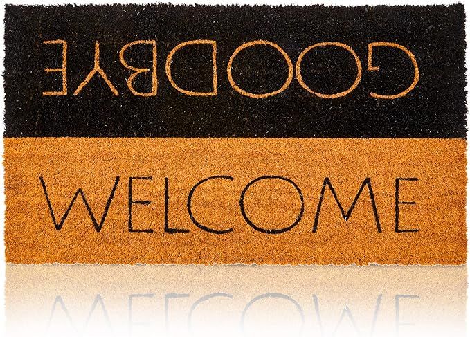 Welcome, Goodbye Natural Coir Nonslip Door Mat (17 x 30 Inches) | Amazon (US)