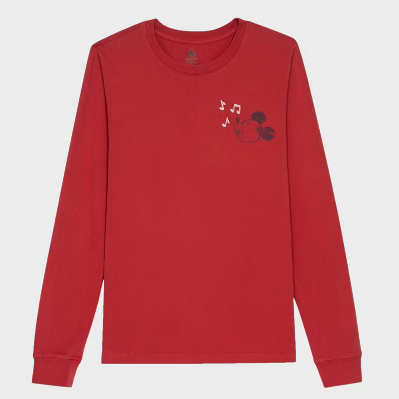 Men's Disney Mickey Mouse One & Only Long Sleeve T-Shirt - Red - Disney Store | Target