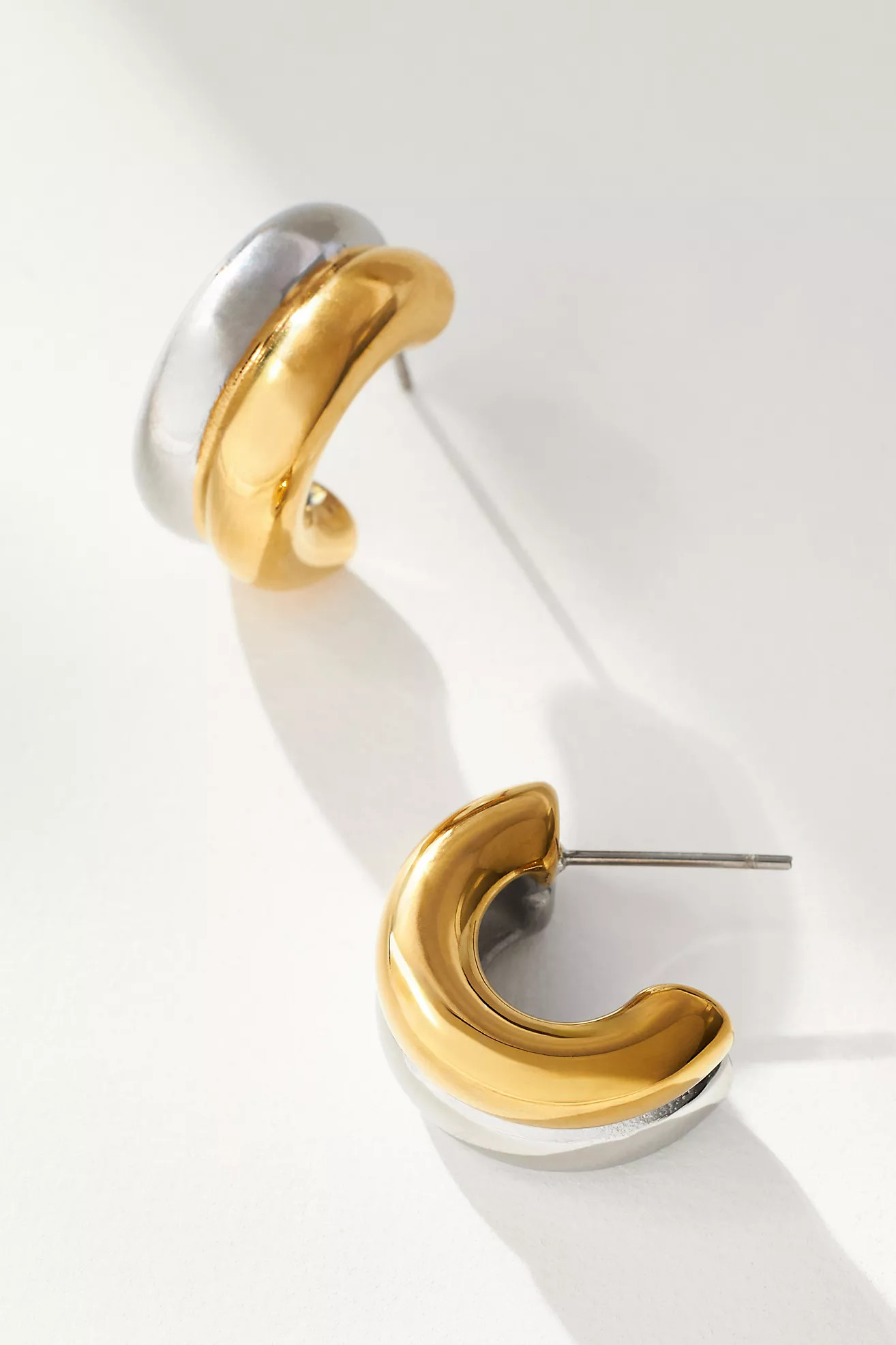 Mixed Metal Half Hoop Earrings | Anthropologie (US)