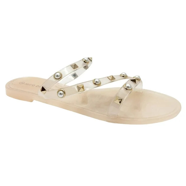 Wild Diva brand of Joanie204, Womens Slingback T Strap Jelly flip Flop Ankle Strap Thong Sandals ... | Walmart (US)