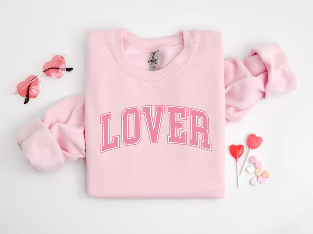 Lover Sweatshirt, Lover Valentines Sweater, Valentines Day Hoodie, Cute Valentine Gift Shirt, Val... | Etsy (US)