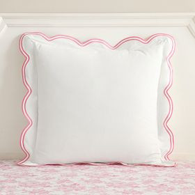 LoveShackFancy Embroidered Scallop Euro Pillow Cover | Pottery Barn Teen