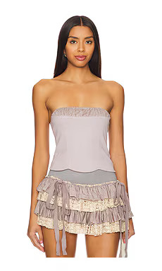 Zemeta Scallop Lover Tube Top in Lavender from Revolve.com | Revolve Clothing (Global)