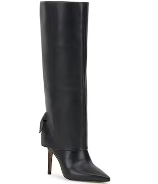 Vince Camuto Kammitie Leather Foldover Knotted Back Strap Tall Boots | Dillard's | Dillard's