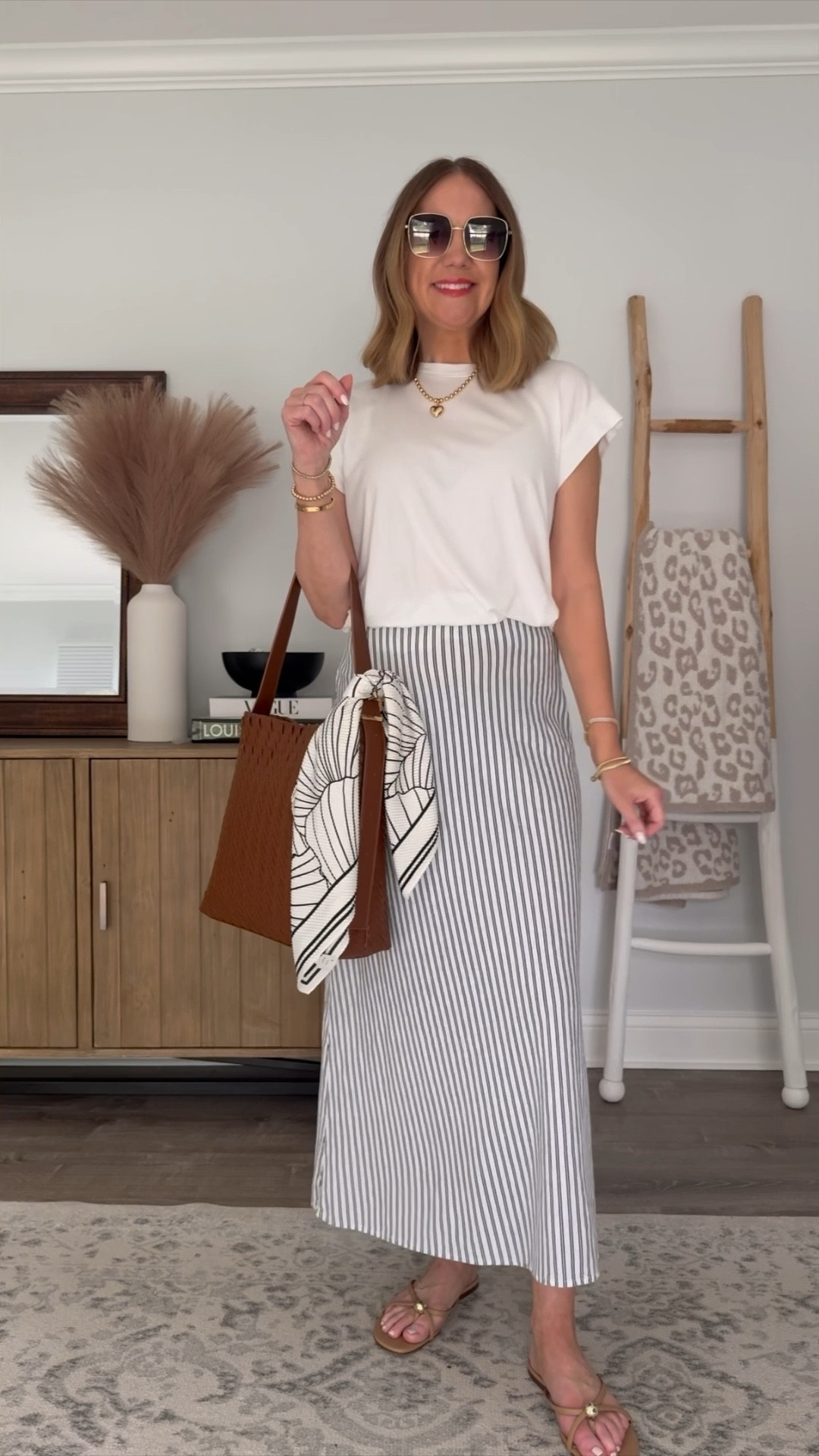 Striped linen midi skirt small

#LTKSummerEdit #LTKStyleTip #LTKFindsUnder50