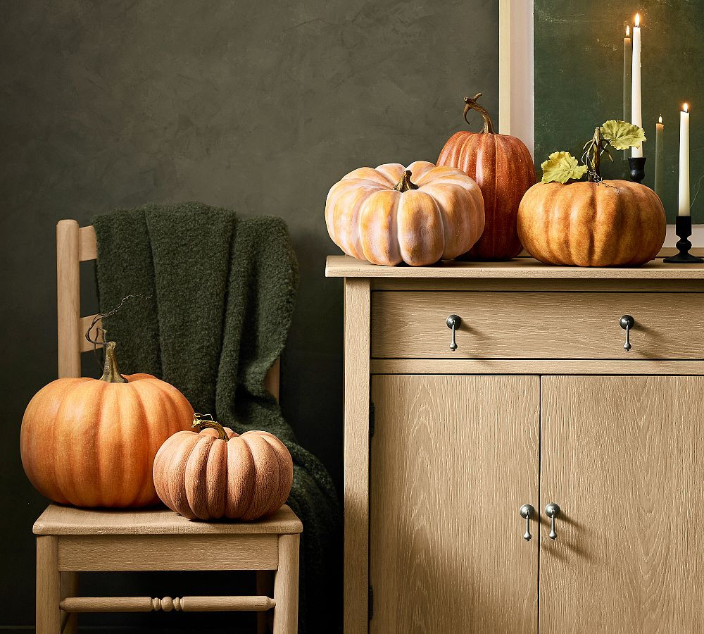 Orange Pumpkins & Gourds - Set of 5 | Pottery Barn (US)
