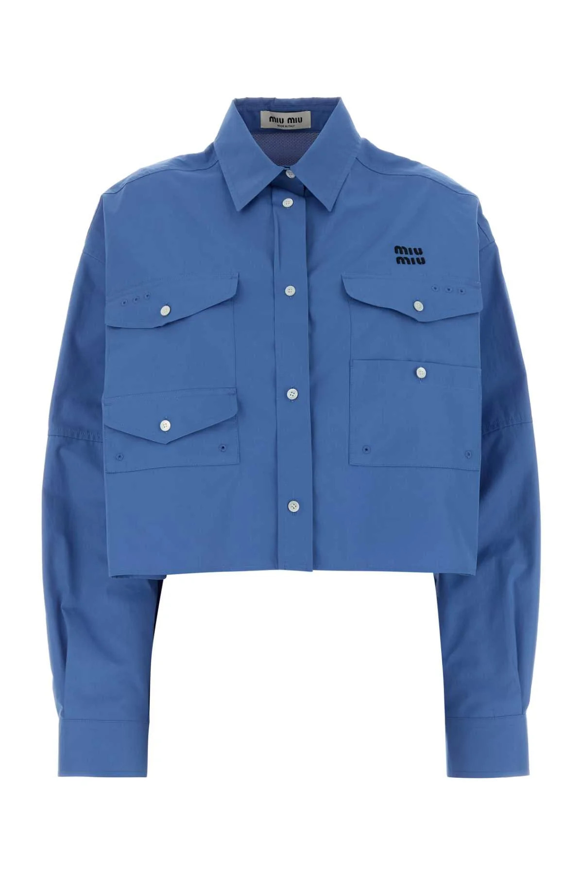 Miu Miu Shirt — Blue - 40 | Italist Inc.