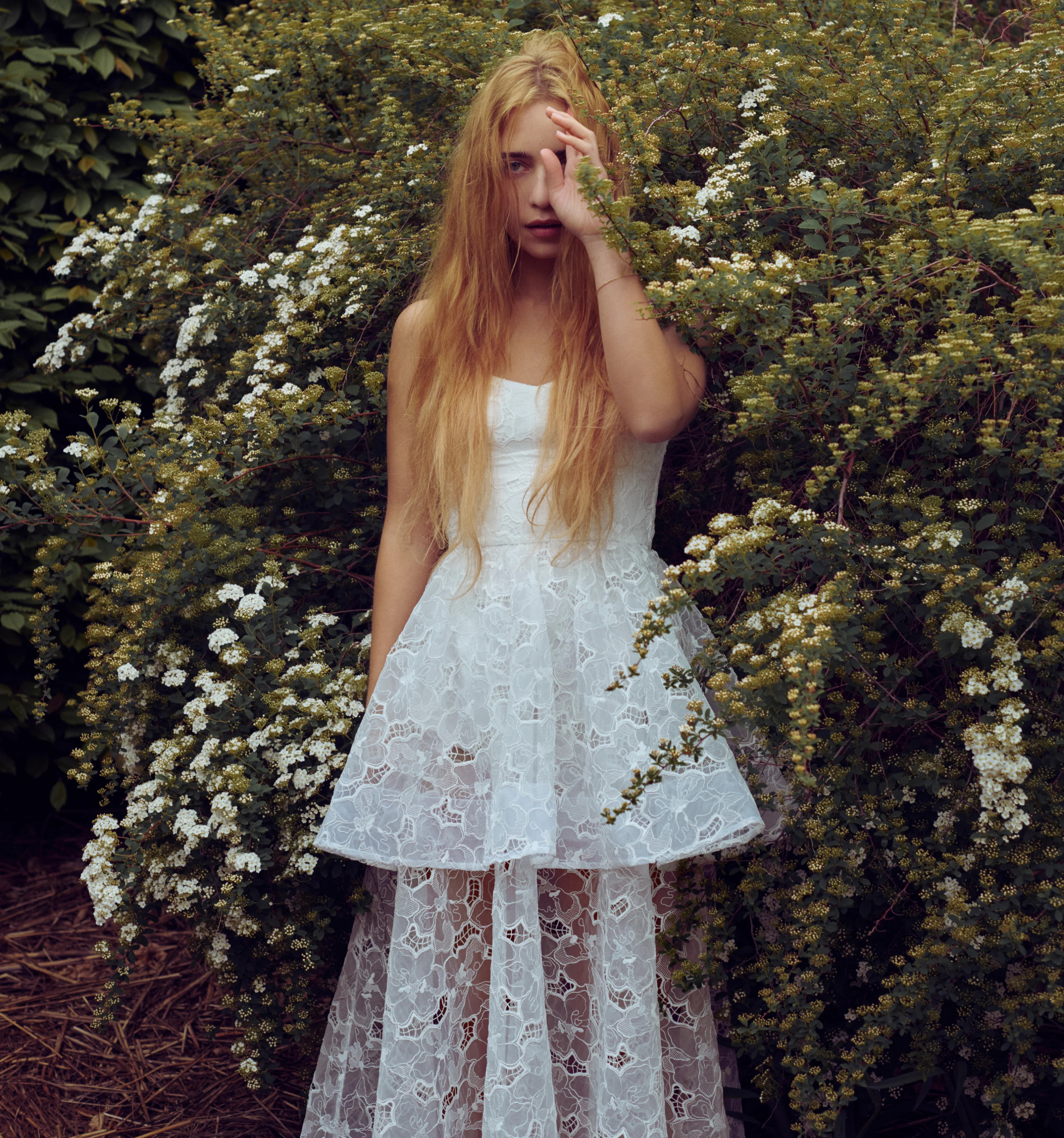 The Isabelle Dress - White Floral Organza | Hill House Home US