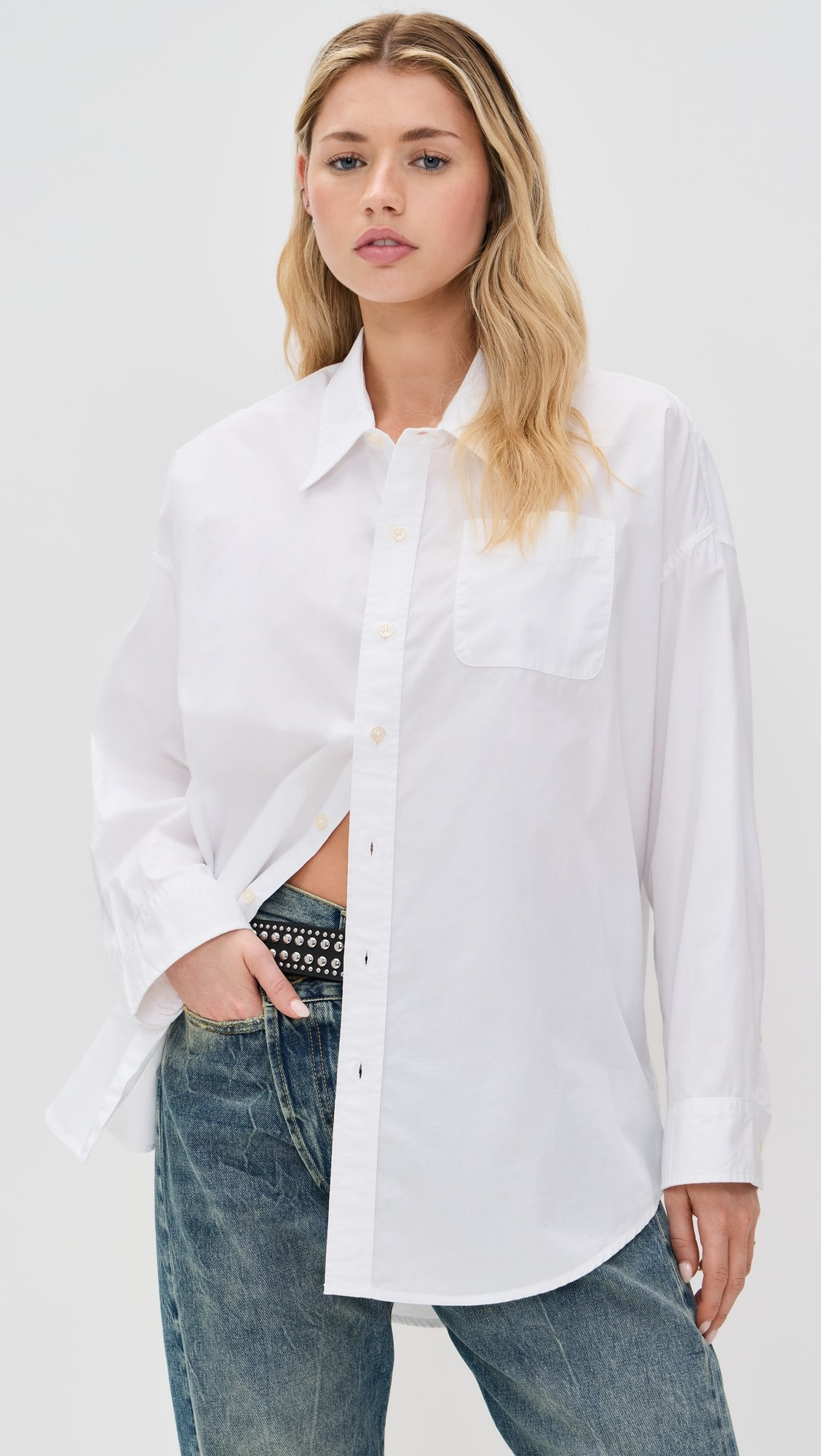 Drop Neck Oxford Shirt | Shopbop