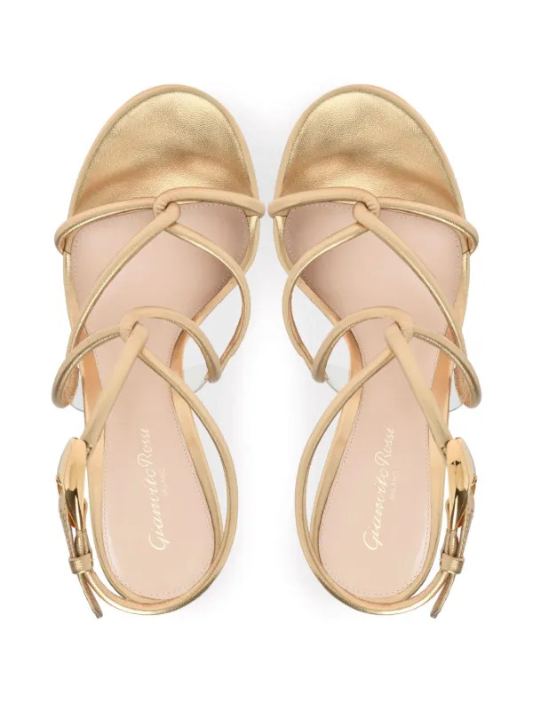 Gianvito Rossi 105mm Black Mamba Sandals | Gold | FARFETCH UK | Farfetch Global