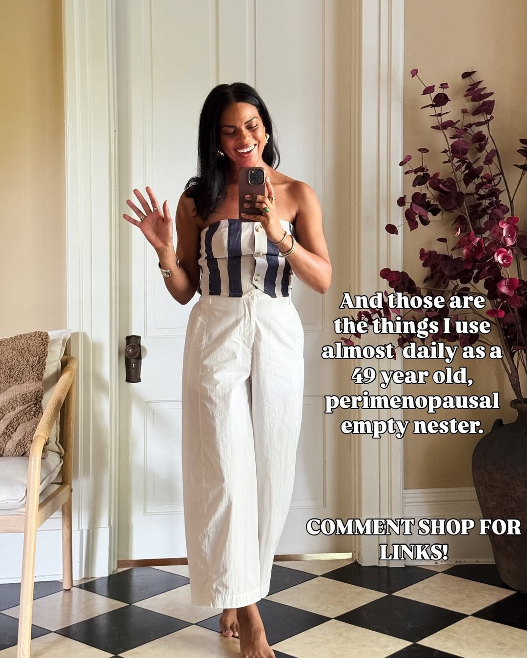 Hi! I’m Anna. A perimenopausal, 49 year old empty nester. These are things I use almost daily and can’t live without - PART 2.

I had pH issues as a teen and when my mama steered me to dove, never again, 30+ years later. This is the only cleanser that comes near my lady parts. Maybe you’re not unhygienic. Maybe you’re just not using dove. 

La Mer. expensive but I’ve used it every single day for 15 years. It is the ONLY thing that keeps my eye eczema in check, plumps my skin, and seals in everything I do. If there’s another just like it, go ahead, but I am not fixing what’s not broken. The perfect pair with tretinoin because the ferment in La Mer counteracts the inflammation, redness and peeling from retinol. 

The best ice roller ever. It stays cold for hours and addresses puffiness, acne, fits in every crevice and slows premature aging. Plus it feels SO good. 

10/10, no notes. I stock up on this lotion. Leaves my body (and heels) glowing. 

Speaking of heels, I promise you. You will not experience the cracked heels your grandmother had. If you’re already there, this WILL reverse it within a week.  

A fancy robe that makes me feel like Queen Claire Huxtable, but make it boho. This gets more relaxed and soft with every wash. 

used to loathe underwear until I realized I just had the wrong ones. I tested multiple pairs in my underwear challenge. You don’t feel them and they leave minimal panty lines. I don’t care if they’re granny.  I don’t wanna wear anything else. 

peel. I like a mask too but this doesn’t leave weird creases- those over 40 know what I mean! Seals in my skincare overnight for glass skin in the morning. 

tumbler. The less parts, the less opportunity for mold.  This is simple, not a trend, and easy to clean. 

weighted vest will improve posture, balance, build bone density and muscle, while helping us to burn more calories.  This is a 13 lb but start with 8 or 5-10% of your body weight. 

blue light blocking readers are so good, Rob stole them, stretched them, then bought his own, which I stole.

#LTKSeasonal #LTKStyleTip #LTKFindsUnder100