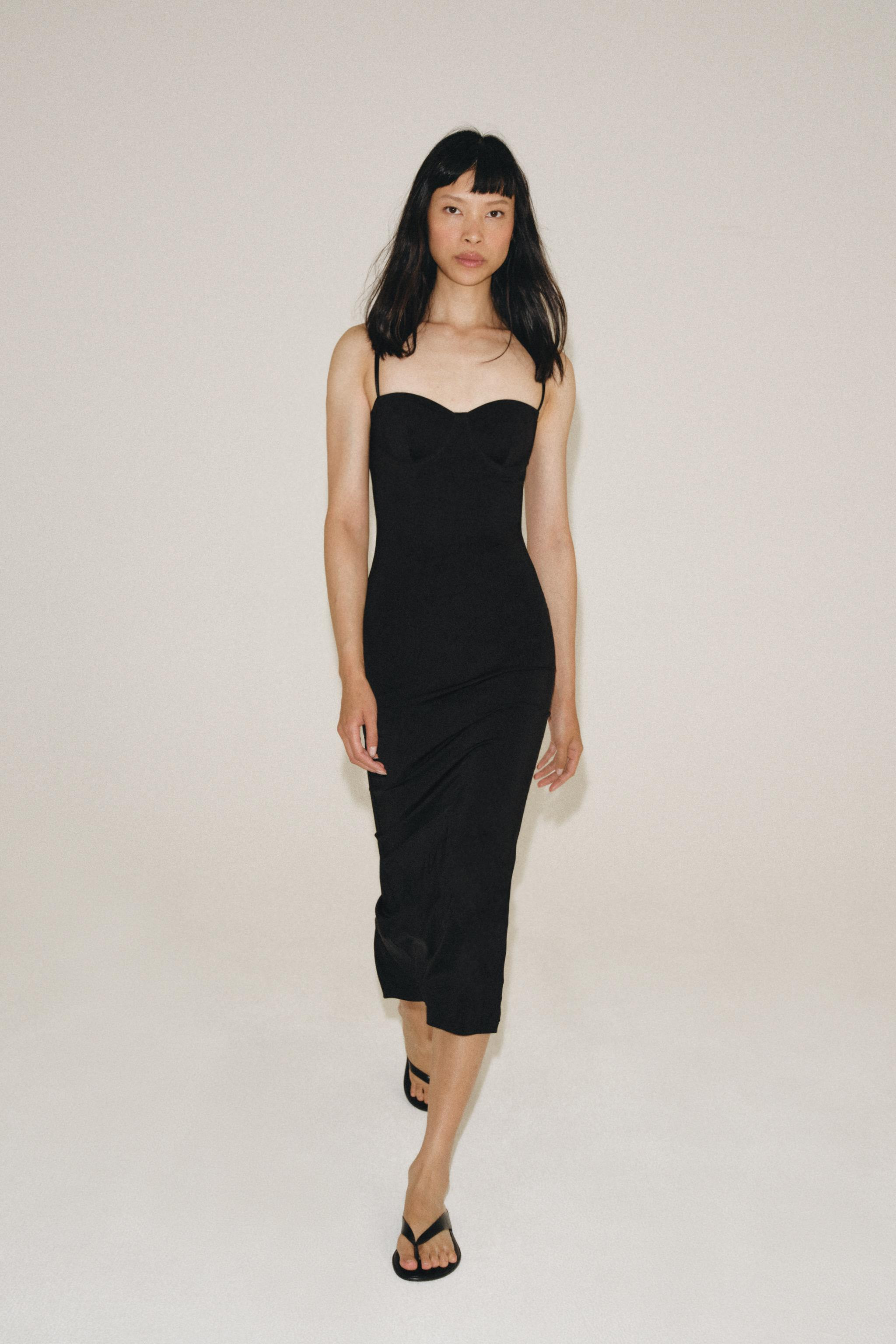 POLYAMIDE MIDI DRESS | Zara UK