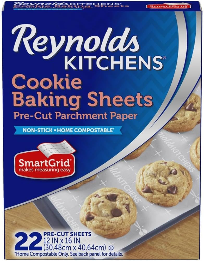 Reynolds Kitchens Cookie Baking Sheets, Pre-Cut Baking Parchment Paper Sheets for Cookies, Oven-S... | Amazon (US)