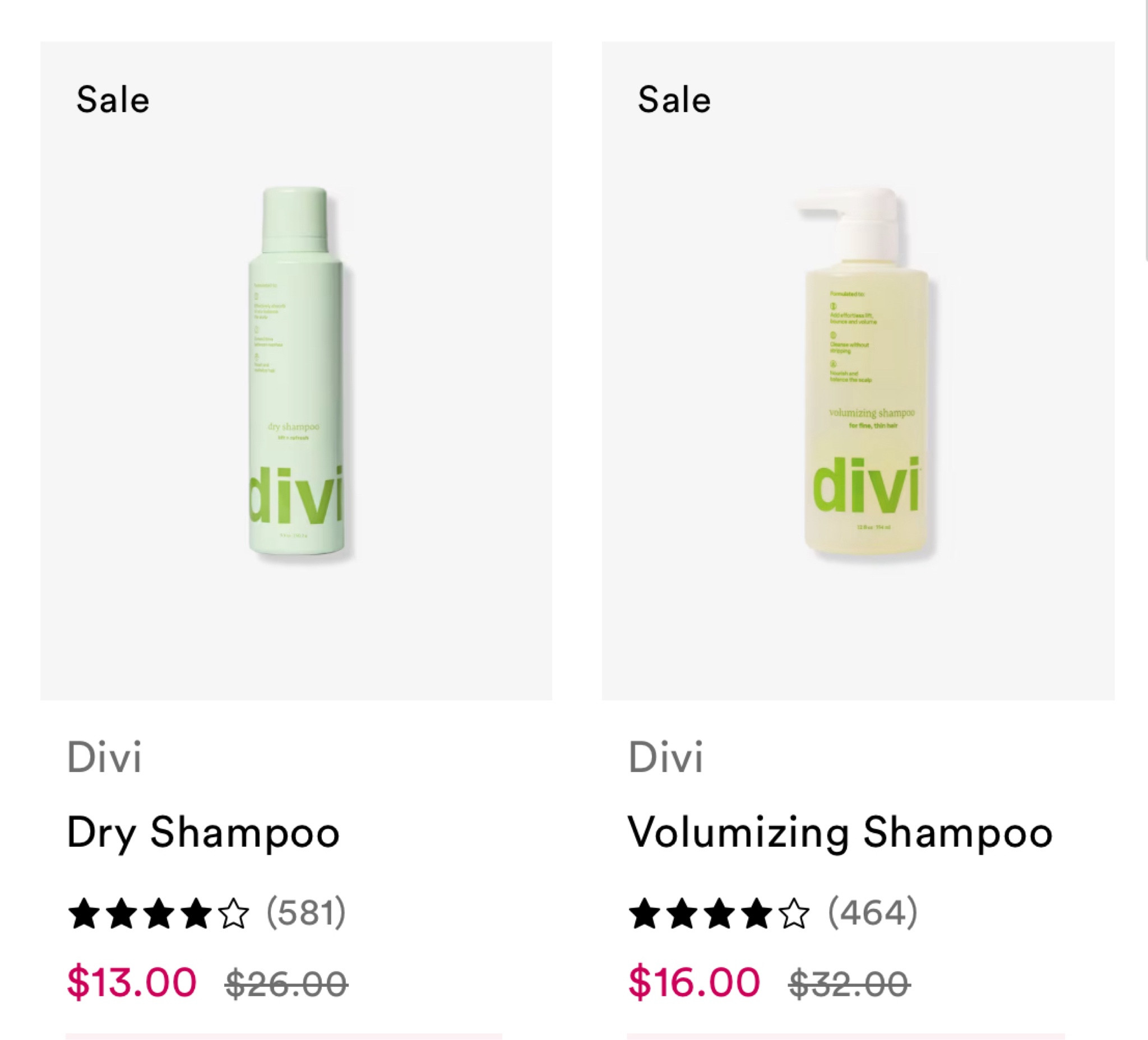 divi 50% off today! Includes dry shampoo and volumizing shampoo and conditioner 

#LTKFindsUnder50 #LTKSaleAlert #LTKBeauty
