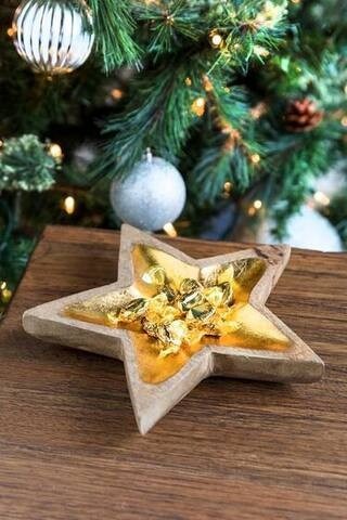 Gold Wood Star Tray | Francesca's
