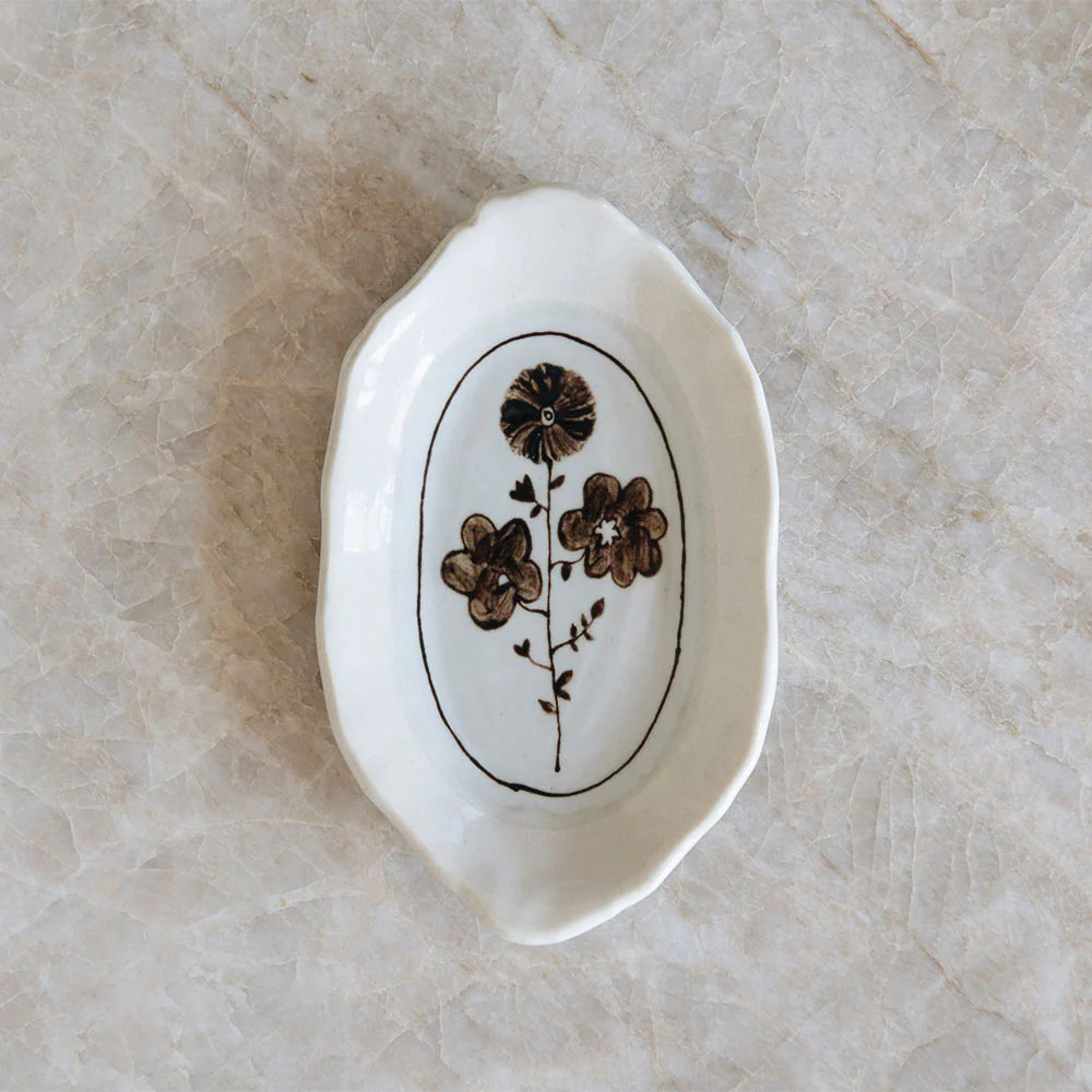Hand-painted Posy Tray No. 1 | Roan Iris