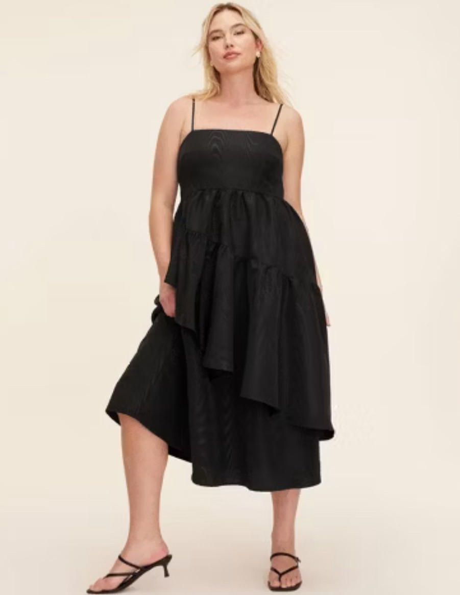 Women's Tiered Ruffle Midi Tank Dress - kate spade new york x Target Black

#LTKOver40