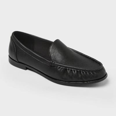 Women’s James Rouched Loafers with Memory Foam Insole – A New day™ Black 7.5 | Target