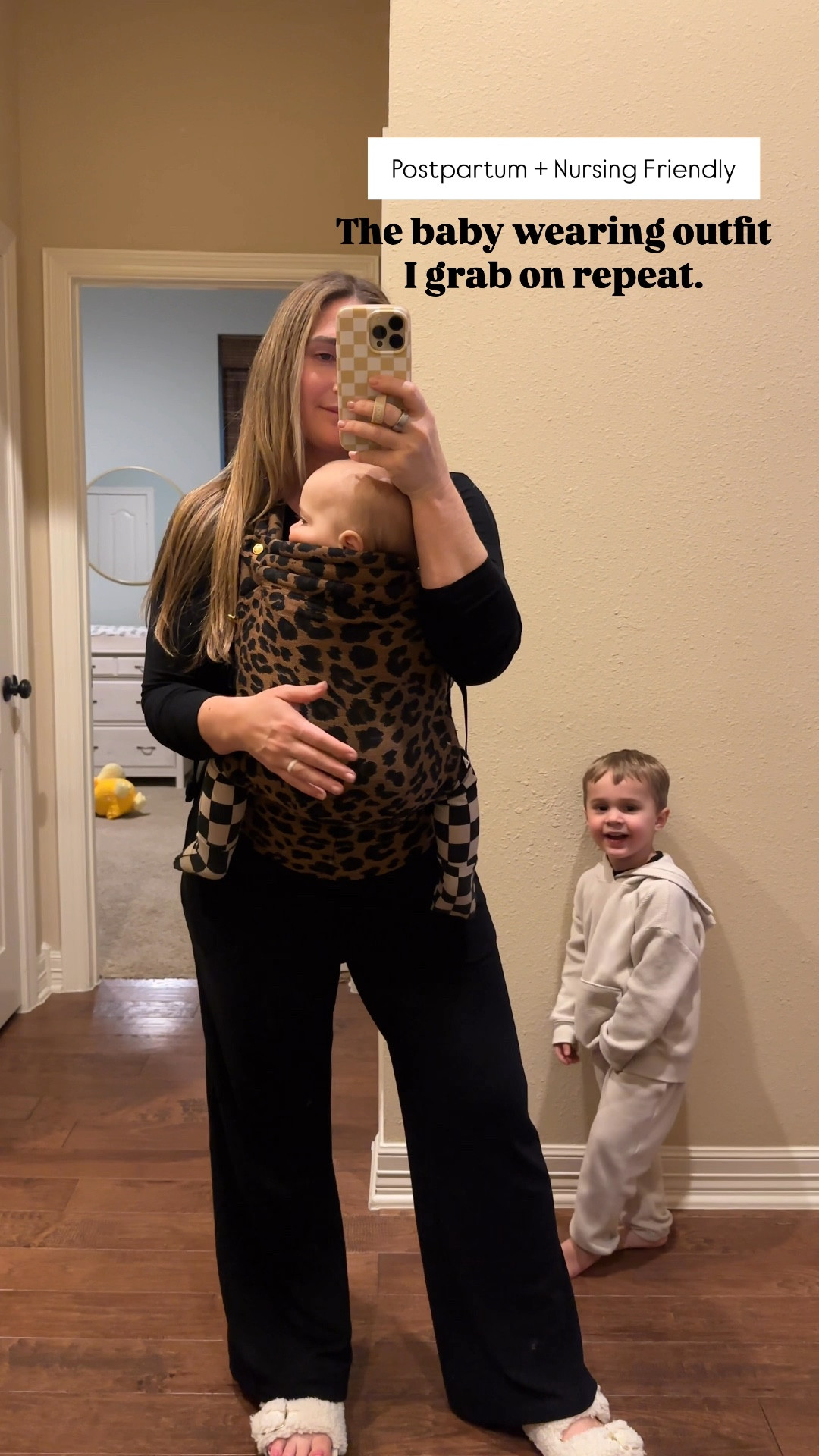Baby wearing outfit I love and own in multiple colors.

Size medium.
Fav baby carrier linked. 🤍

Postpartum. Nursery. Baby wearing. Nursing friendly outfit. C section Recovery.

#LTKStyleTip #LTKWatchNow #LTKBaby