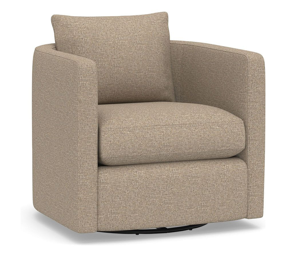 Ayden Barrel Arm Swivel Chair | Pottery Barn (US)
