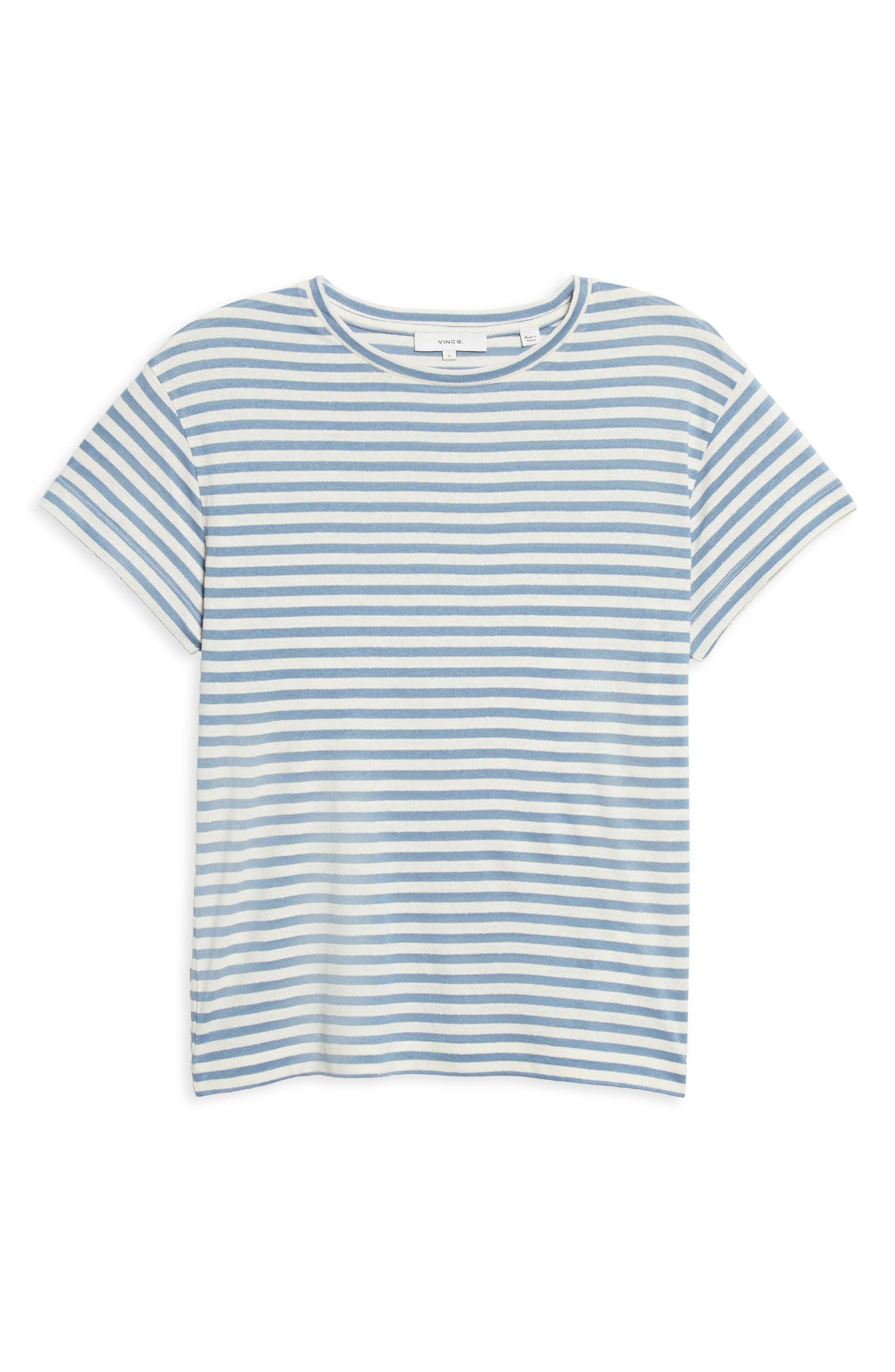 Stripe Silk Blend T-Shirt | Nordstrom