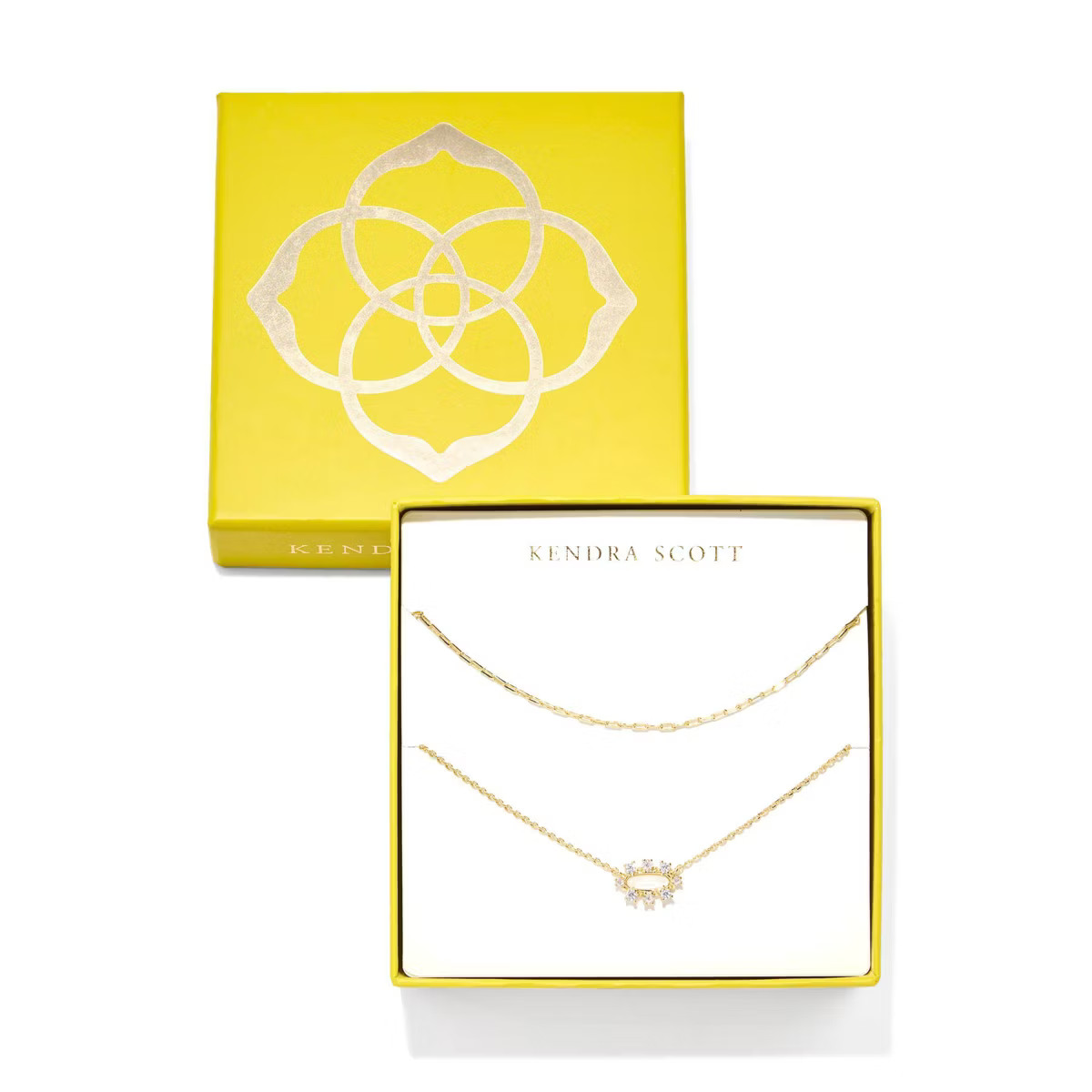 Kendra Scott Emma Crystal Framed Necklace Gift Set 2pc | Target